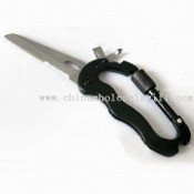 Aluminum Carabiner with Knife and Whistle images