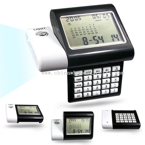 World Time Calendar with Calculator and Torch