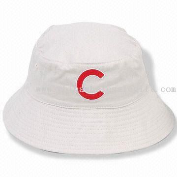 Brushed Cotton Twill Bucket Hat with Sewn Eyelets on Each Side