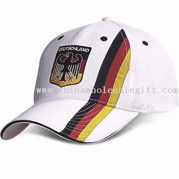 Heavy Cotton Twill Sports Cap with Adjustable Plastic Snap and Six Panels