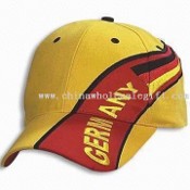 Heavy-brushed Cotton Twill Sports Cap with Printed Design images