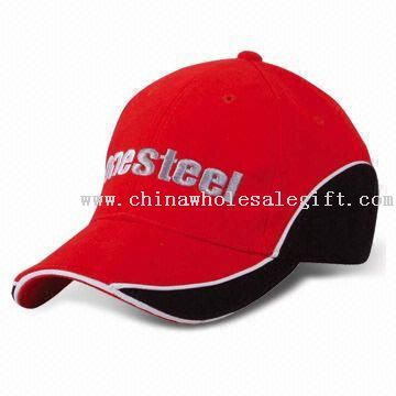Baseball/Golf Cap with Embroidery and Metal Buckle, Made of Cotton Twill