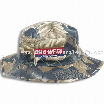 Camouflage Buckets Cap with Wide Brim and Large Crown