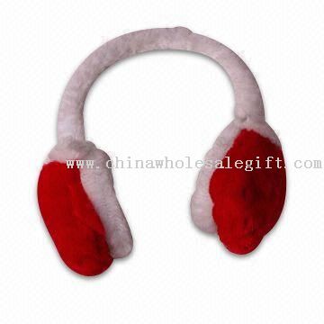 Earmuff de Natal com luzes, feito de pelúcia e 100% poliéster