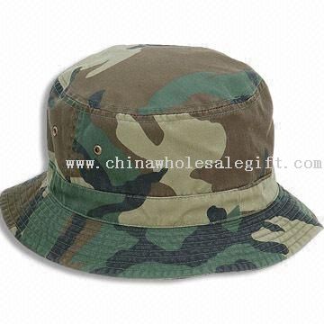 Camouflage Buckets Cap with Standard Crown and Brim