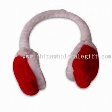 Christmas Earmuff with Lights, Made of Plush and 100% Polyester images