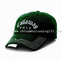 Golf Cap with Printing, Customized Embroidery Designs are Accepted, Made of 100% Cotton Twill images