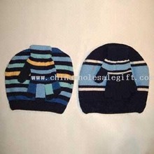 Varsity Striped Knit Mütze und Handschuhe Set bestehend aus Acryl Garn images