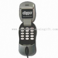Teléfono USB Skype Mouse con sensor óptico de 800 dpi, Altavoz incorporado y auriculares images
