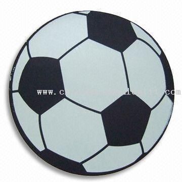 Souvenir Gift for 2010 World Cup, Used as Mouse Pad in Football Shape, Made of Rubber