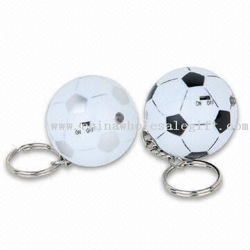 Calcio a forma di chiave Finder portachiavi, realizzato in plastica ABS