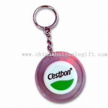Lid-shaped Key Finder Keychain with Large Logo Space, Suitable for Promotion