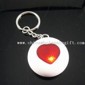 Round-shaped Key-finder Keychain with Heart Shape Window, Made of ABS Plastic small picture