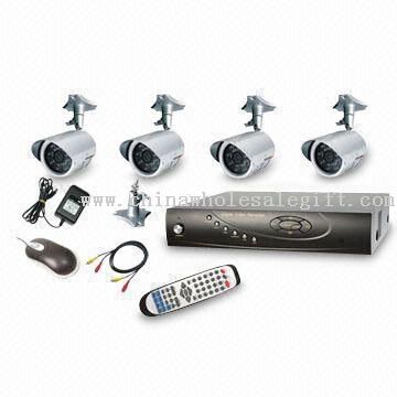 4 channel pengawasan Kit, sistem surveilans rumah/kantor kecil untuk instalasi diri