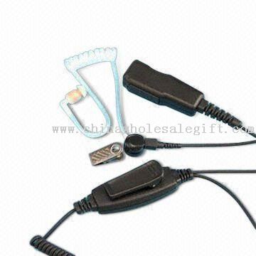 Comfortable-to-wear Earphone Surveillance Kit for Two-way Radio with Inline Palm PTT Microphone