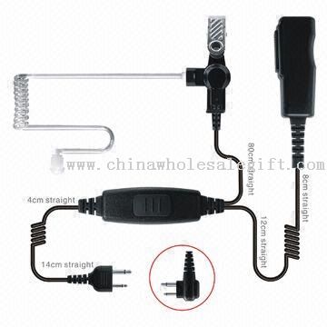 Two-way Radio Earphone with Light Duty Acoustic Tube Surveillance Kit