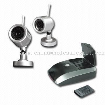 Wireless Multi-camera Surveillance Kit with Remote Control and 62° Viewing Angle