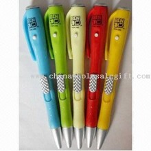 LED Projector Pen with Retractable Refill, Made of Plastic Material images