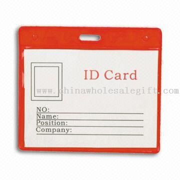 ID Card Holder, Made of PVC, Available in Red Color