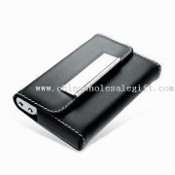 Leather Business Card Holder with Magnetic Button, Customized Designs are Welcome images