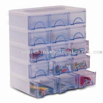 Desktop Storage-System mit 15 kleinen Schubladen