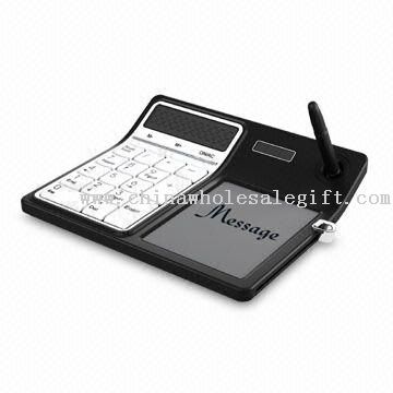Eco Memo Board, 12 Digits Solar Calculator,Magnetic Pen,Write and Erase Easily, CE/RoHS/FCC Approval