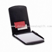 Note Pad with Elastic Pen Loop and Business Card Pocket, Includes 3 x 4.75-inch Writing Pad images