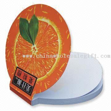 Fruit Shaped Sticky Notepad/Memo Pad with 50 Sheets Offset Paper and Glue Binding