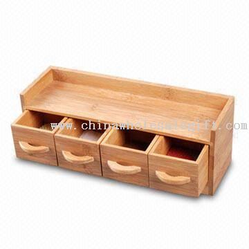 Household Storage Container, Made of Bamboo, Measuring 295 x 93 x 110mm