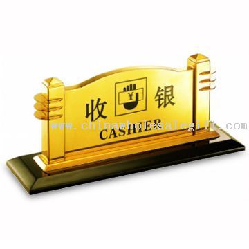 Information Stand, Made of Wood, Steel Iron, and Stainless Steel, Suitable for Lobby Service
