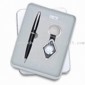 Two-piece Stationery Gift Set, Includes Ball Pen/Clock Inside Keychain, for Promotional Purposes small picture