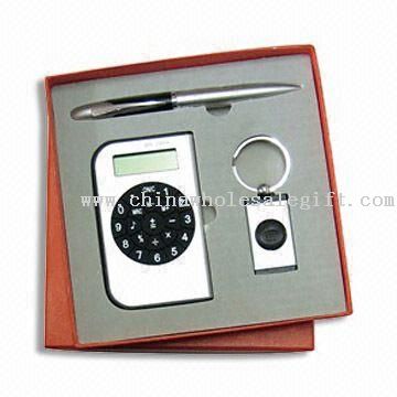 Three-piece Stationery Gift Set, Includes Calculator, Various Other Items are Also Available