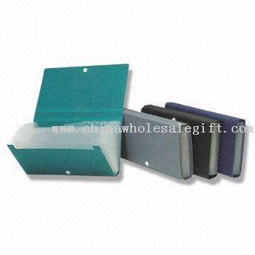 Expanding Files with Cord and Buckle Closures, Made of PP, Measures 140 x 265 x 30mm