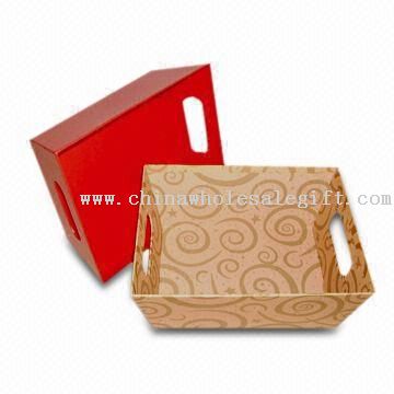 File Tray, Available in Various Sizes, Made of Cardboard, Art Paper, or Silver/Golden Paper