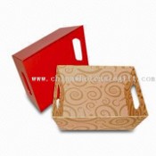 File Tray, Available in Various Sizes, Made of Cardboard, Art Paper, or Silver/Golden Paper images