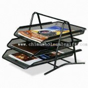 Berkas Tray meja Organizer, terbuat dari logam, tersedia dalam 3, 4 atau 5 lapis images