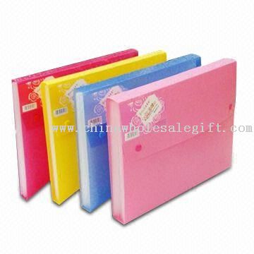PP Expanding Files with 12 Pockets, Cord and Buckle Closures, Measuring A4 Size