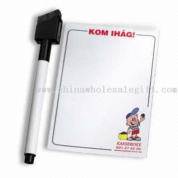 Refrigerator Magnet writing board with a eraserable maker with Width of 21.5cm and Length of28cm