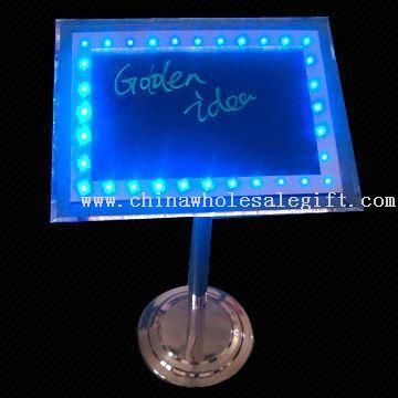 Stainless Standing LED Writing Board, Measuring 300 x 400 x 750mm