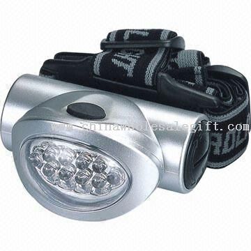 Bright LED Head Light with 2 Red LEDs for Emergency Communication and 3 x AAA Battery