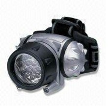 Bright LED Head Light with 2 Red LEDs for Emergency Communication and 3 x AAA Battery images