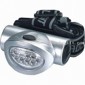 Bright LED Head Light with 2 Red LEDs for Emergency Communication and 3 x AAA Battery small picture
