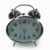 Promotional Twin Bellb Alarm Clock, Made of Alloy images