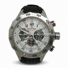 Mens Watch for Commerce, with Stainless Steel Case, Silicon Strap, and Sapphire Crystals images