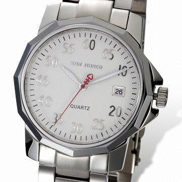 Yüksek öncelikli ticari seyretmek ile Tungsten Bezel, safir kristal, aydınlık eller, paslanmaz çelik karga