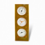 Reloj despertador de escritorio con temperatura y humedad, disponible en Material plástico images