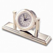 Søjle kvarts tabel/Alarm Clock, tilpassede logoer er velkommen, måler 197 x 95 x 50 mm images