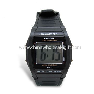 Mens 3.5 Digits Plastic Watch with Time and Date Display