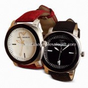 Tiga-hand Quartz Watch untuk pria, dengan paduan Square kasus dan putaran lensa images