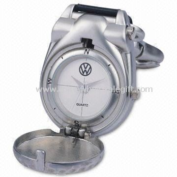 Zegarek kieszonkowy wodoszczelny z metalową obudową i klamry, idealne na prezenty promocyjne